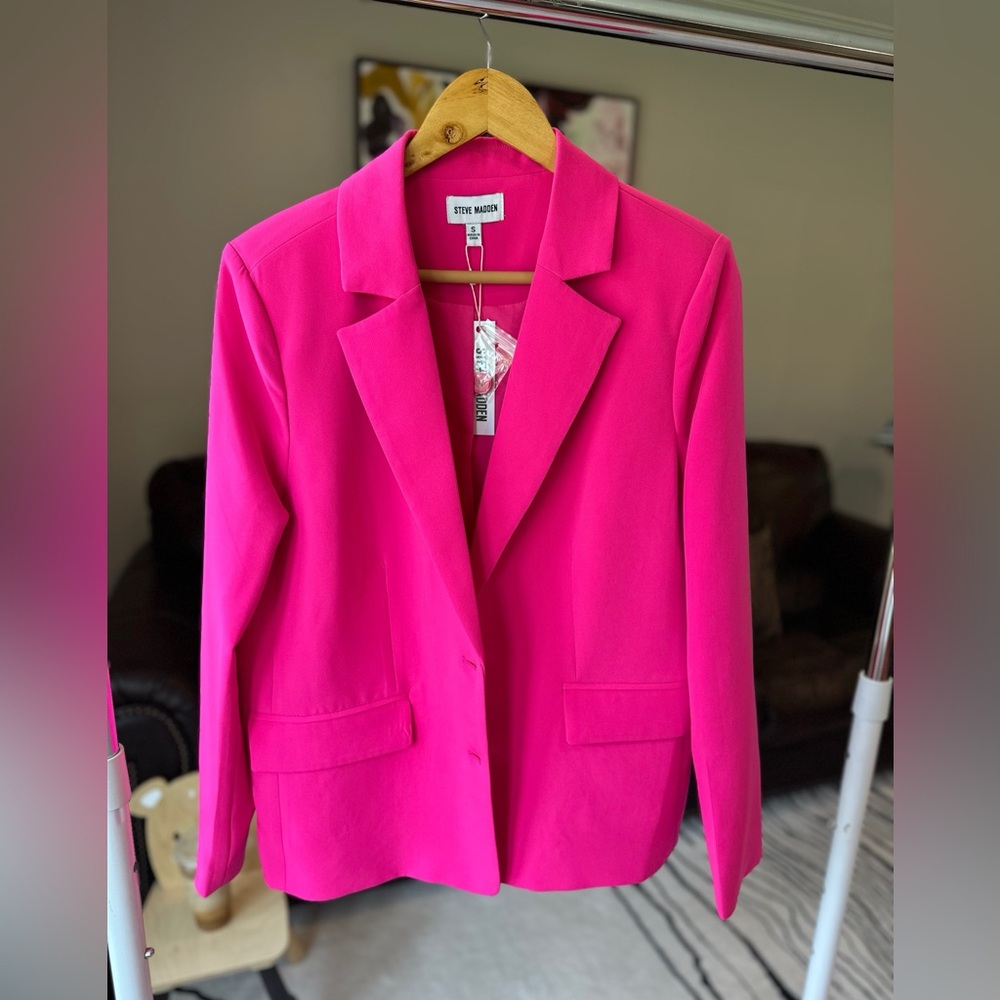 Steve Madden Boyfriend Blazer in Pink Glo size S can fit M/L
